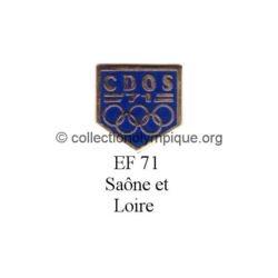 128 06 pin's comité départemental olympique et sportif (CDOS) de Saône et Loire (71) émail à froid