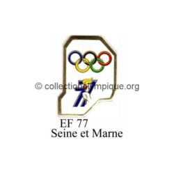 128 12 pin's comité départemental olympique et sportif (CDOS) de Seine et Marne (77) émail à froid