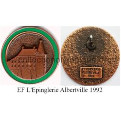 Pin's JO D'Hiver Albertville 92 Rouge - Jeux Olympiques - EGF émaillé Grand Feu (neuf)