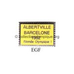 177 29 pin's pont Albertville 1992 avec Barcelone 1992 jaune