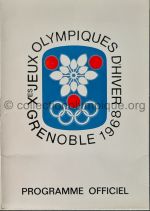1968 Grenoble Olympic program for the closing ceremony, cardboard sleeve 23.9 x 16.9 cm