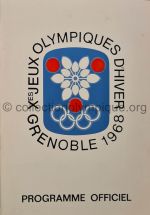 1968 Grenoble Olympic program for the opening ceremony, cardboard sleeve 23.9 x 16.9 cm