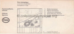 1976 Montreal olympic ticket athletics, olympic park, 07/30/1976, back 15,3 x 7 cm
