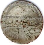 1976 Innsbruck médaille olympique de participant verso, bronze argenté - athlètes - 50 mm - designer W. PICHL