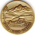 1988 Calgary médaille olympique de participant verso, bronze - athlètes et officiels - 64 mm - 10000 ex. - designer Cornelius Martens