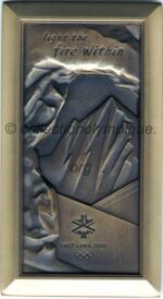 2002 Salt Lake City médaille olympique de participant verso, bronze - athlètes et officiels - 90 x 50 mm