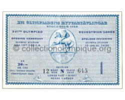 1956 Stockholm opening ceremony ticket