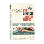 1960 Squaw Valley programme olympique cérémonie clôture, 28 Février, n°11