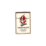 1992 Albertville logo pin, signed Arthus Bertrand 24 x 17 mm