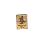 1992 Albertville golden logo pin, signed © COJO 1991 16 x 12 mm